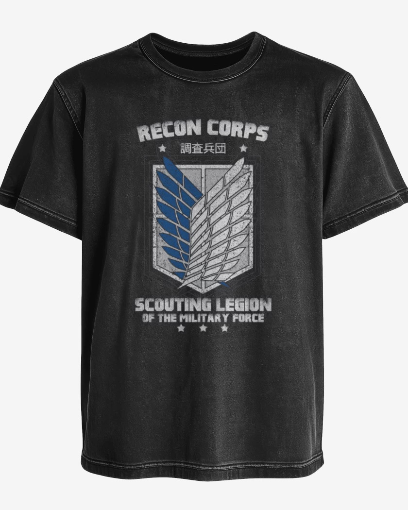 Polera desgastada Negro de Scouting Legion