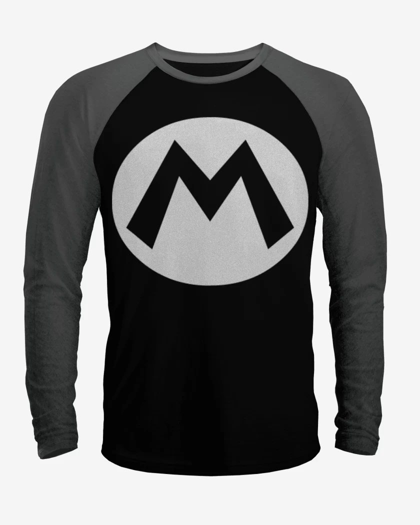 Polera Raglan Negro / Negro Heather de M