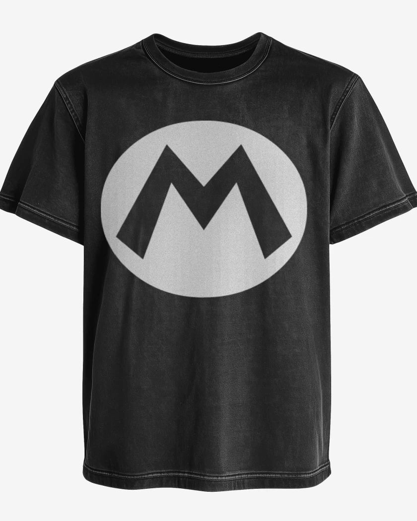 Polera desgastada Negro de M