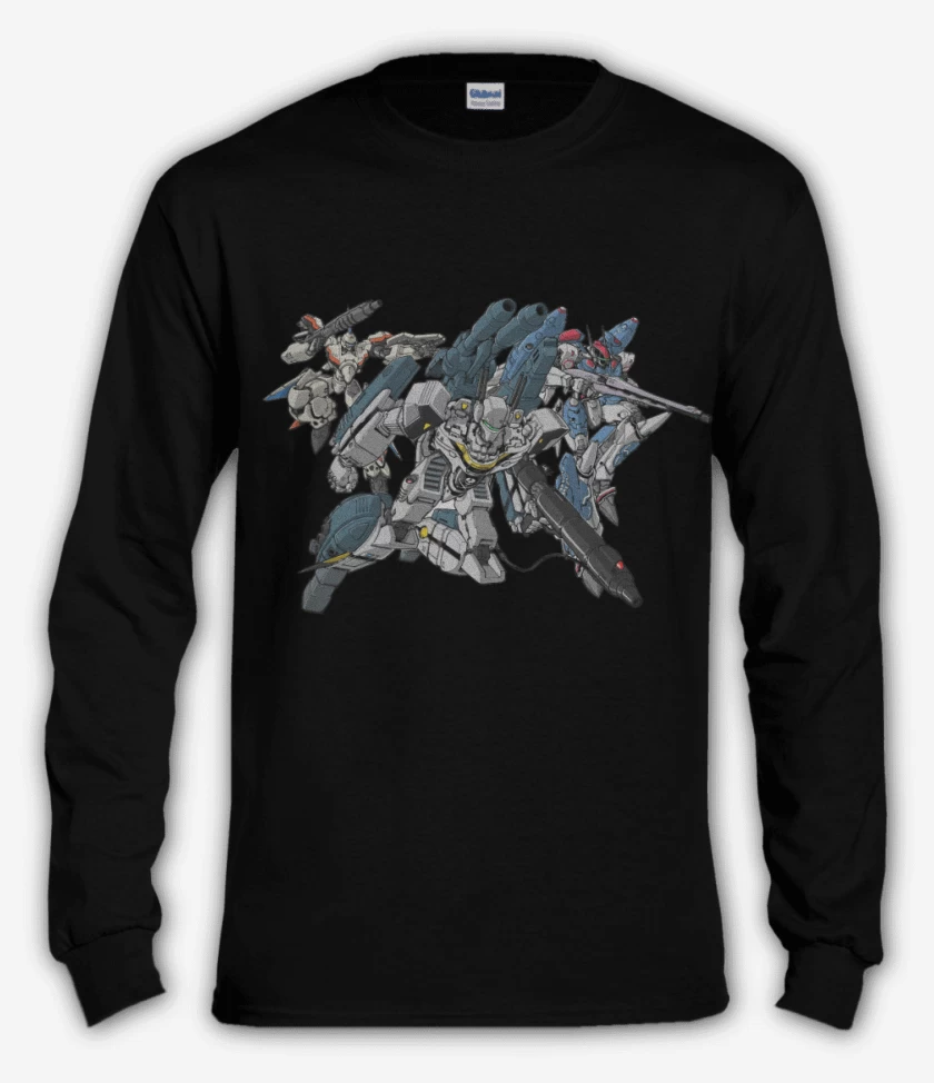 Polera manga larga Negro de Mechas