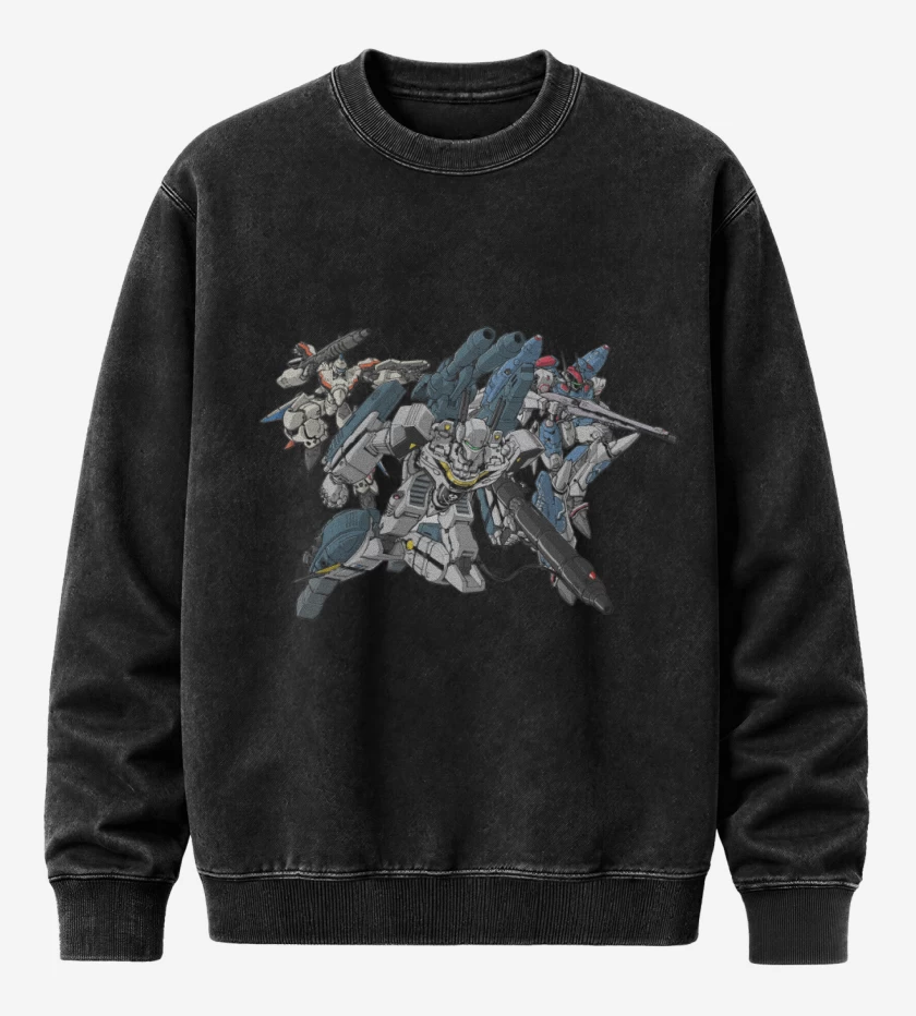 Poleron Polo Acid Wash Negro de Mechas