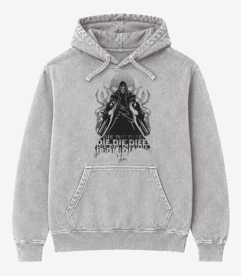 Poleron Canguro Acid Wash Reaper Die die die die