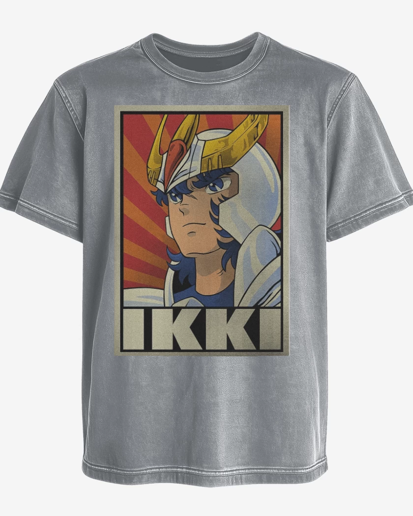 Polera desgastada Gris Melange de Ikki