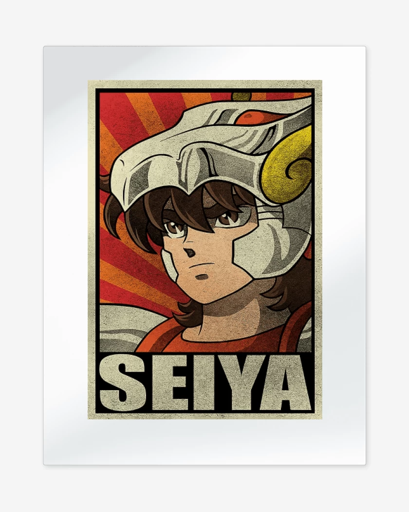 Print metalico Blanco de Seiya
