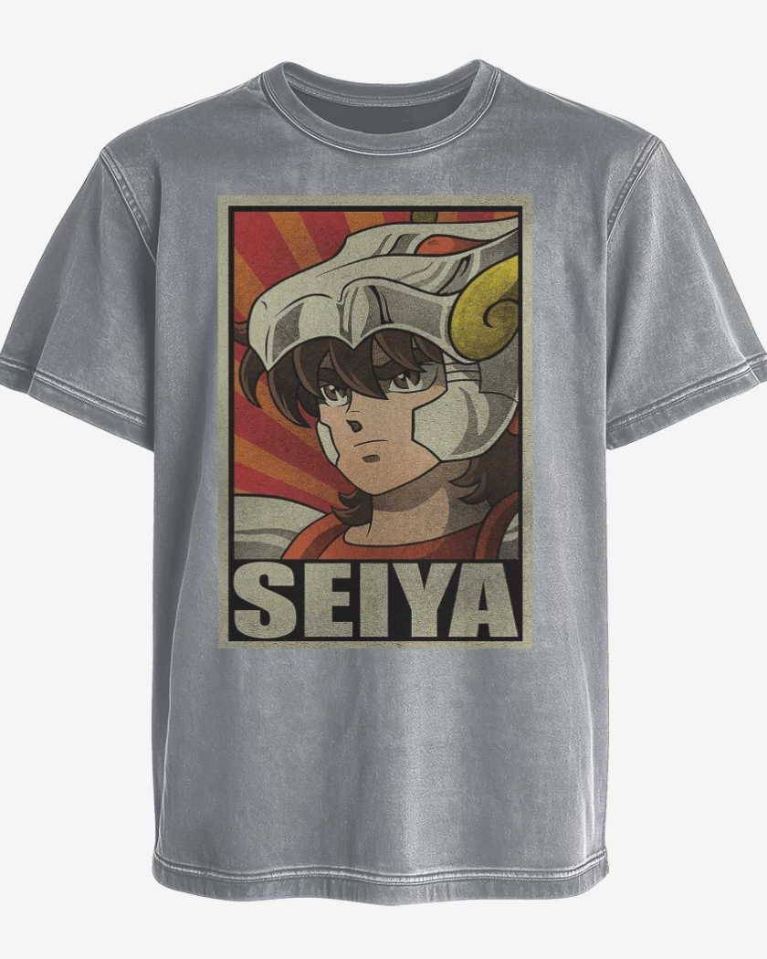 Polera desgastada Gris Melange de Seiya