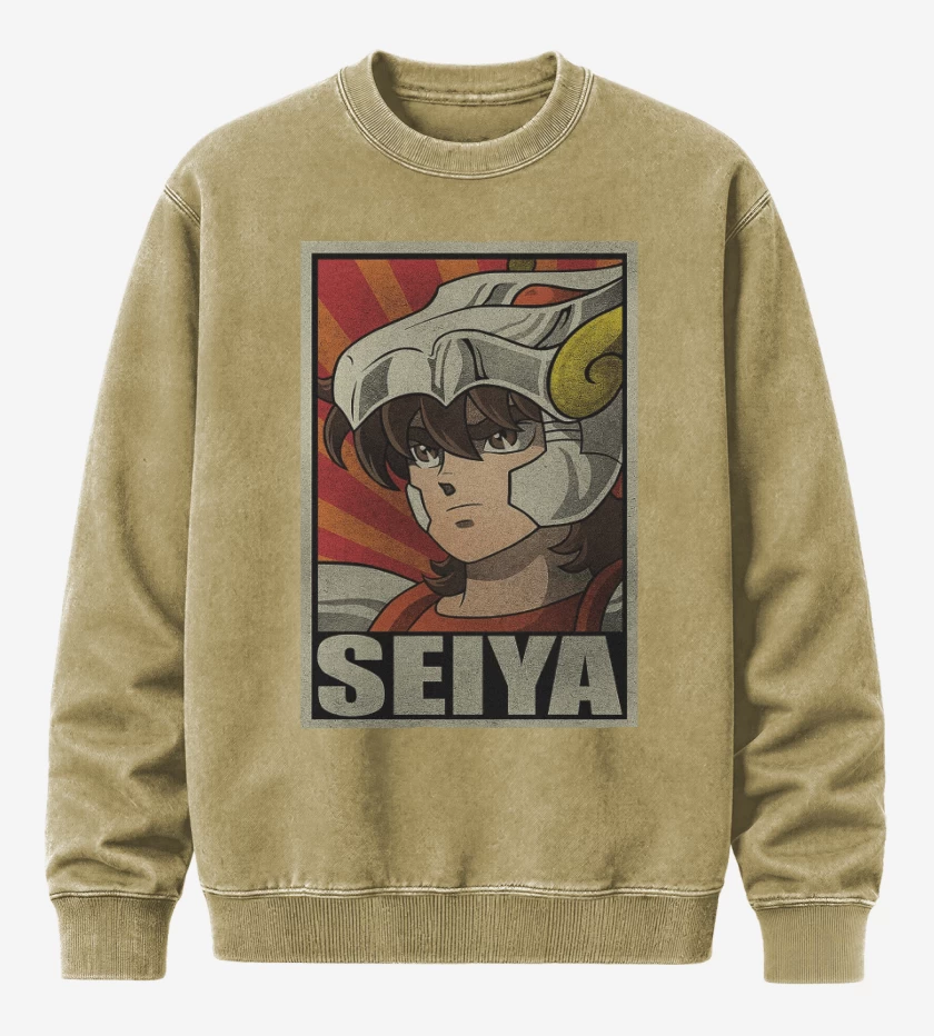Poleron Polo Acid Wash Beige de Seiya