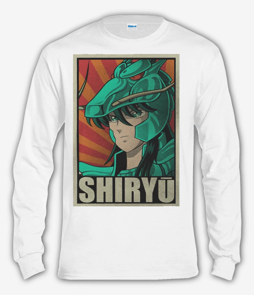 Polera manga larga Blanco de Shiryu