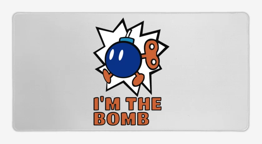 Mouse pad Gamer Blanco de Im The Bomb