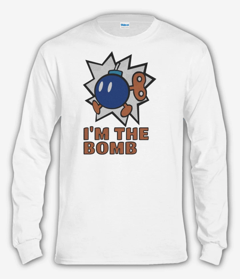Polera manga larga Blanco de Im The Bomb