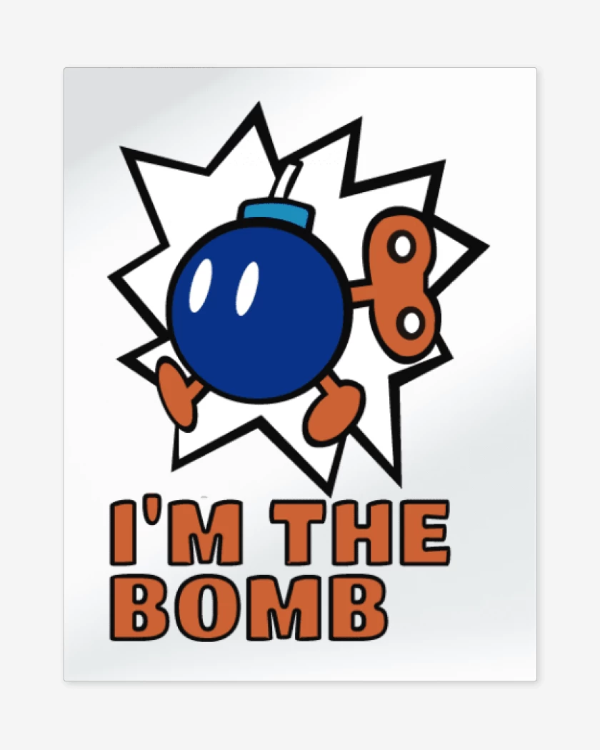 Print metalico Blanco de Im The Bomb