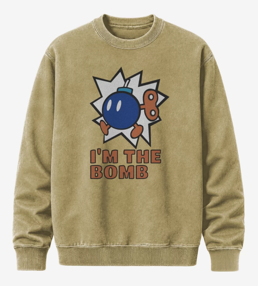 Poleron Polo Acid Wash Beige de Im The Bomb