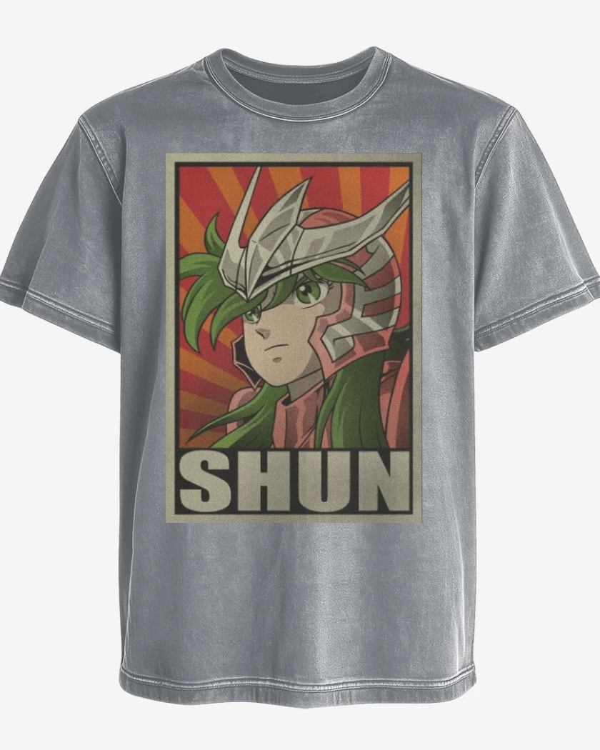 Polera desgastada Gris Melange de Shun
