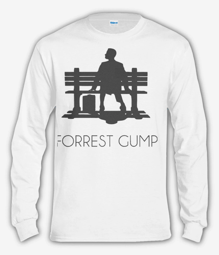 Polera manga larga Blanco de Forrest Gump - Banca 