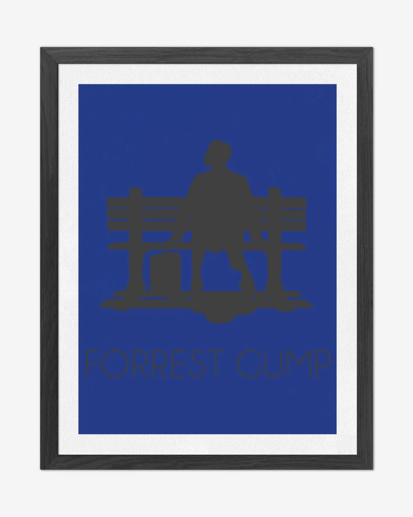 Cuadro decorativo Azul Rey de Forrest Gump - Banca 