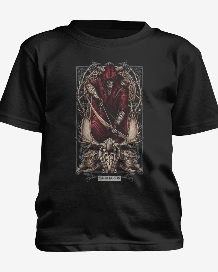 Polera de niño Negro de Sagitario Signos