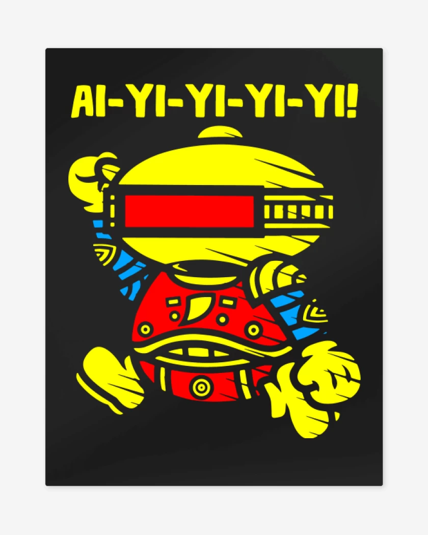 Print metalico Negro de Ai yi yi yi yi!