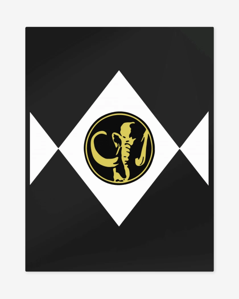 Print metalico Negro de Black Ranger pecho