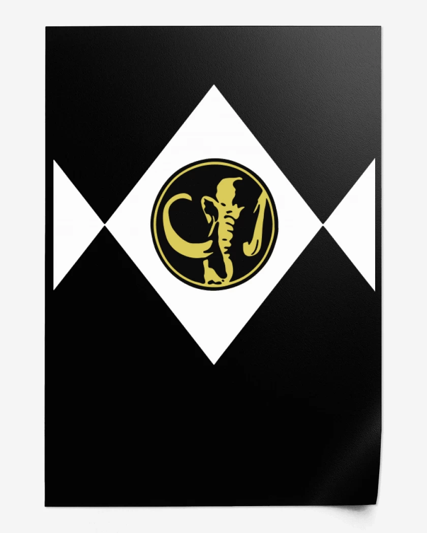 Print Negro de Black Ranger pecho