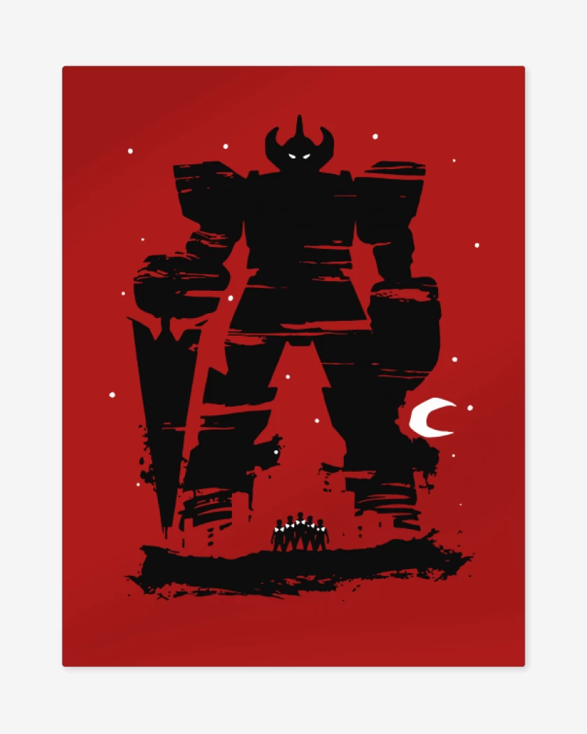 Print metalico Rojo de Dino Megazord
