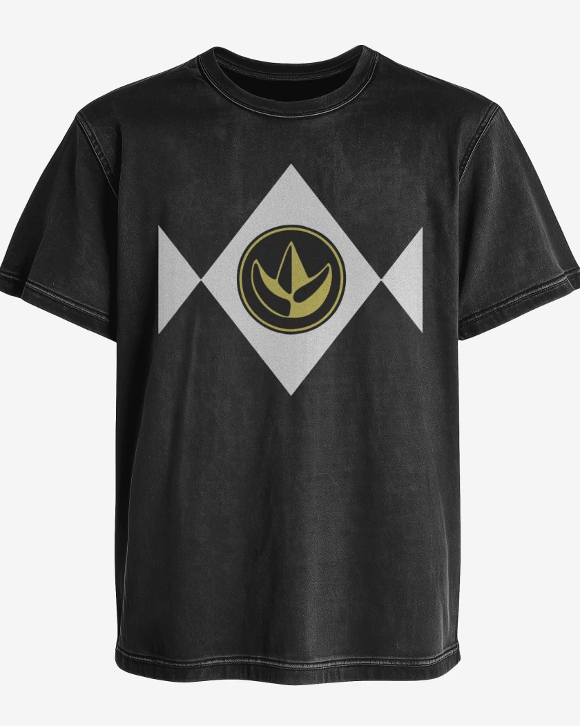 Polera desgastada Negro de Green Ranger