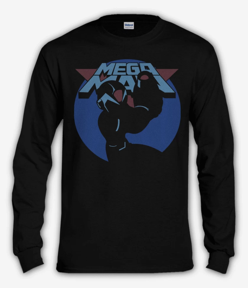 Polera manga larga Negro de Megaman - X