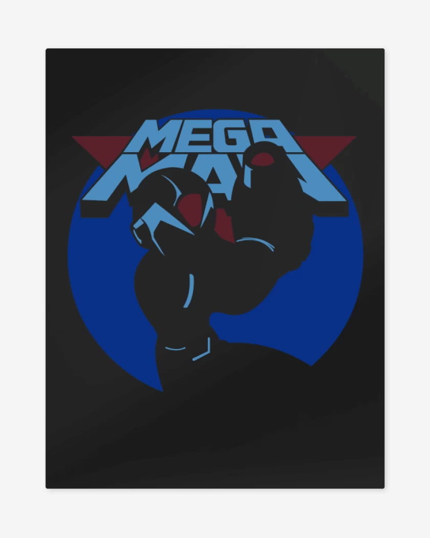 Print metalico Negro de Megaman - X