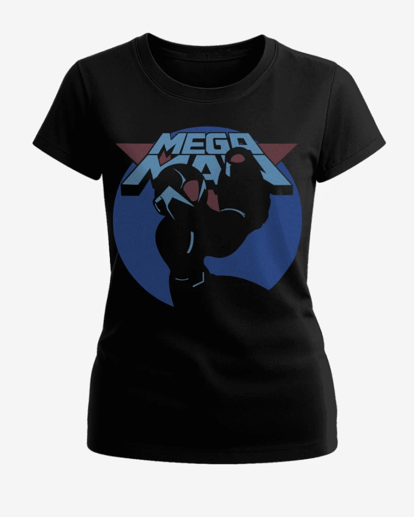 Polera de Mujer Negro de Megaman - X