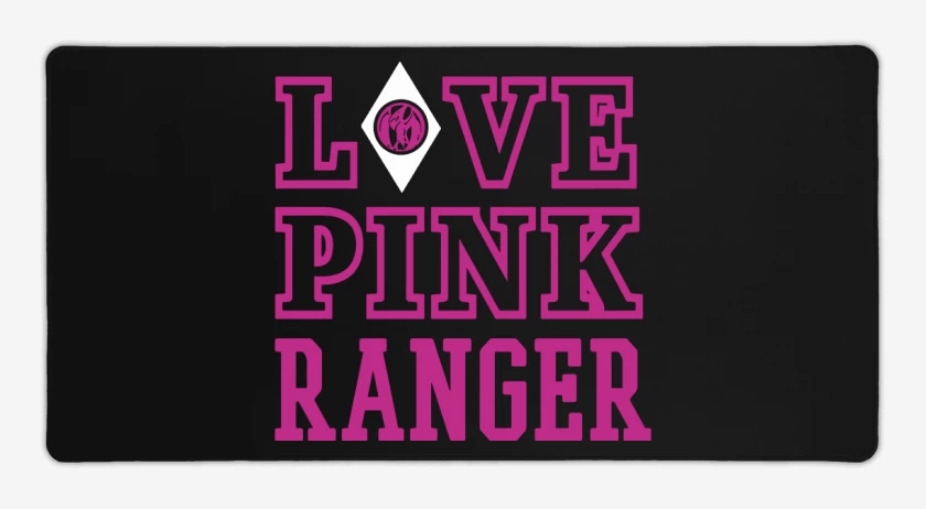 Mouse pad Gamer Negro de Pink Ranger