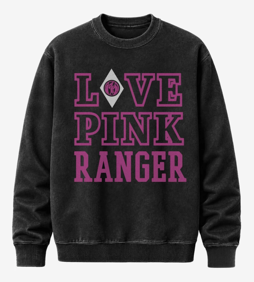 Poleron Polo Acid Wash Negro de Pink Ranger