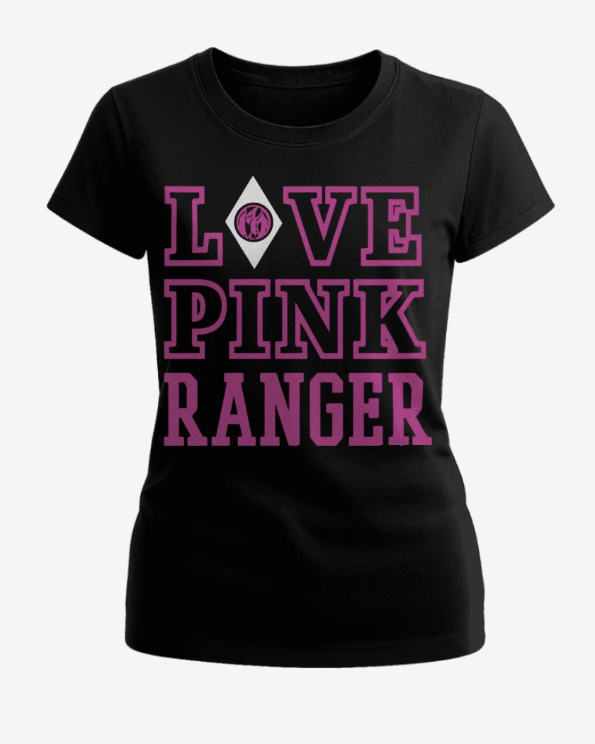 Polera de Mujer Negro de Pink Ranger