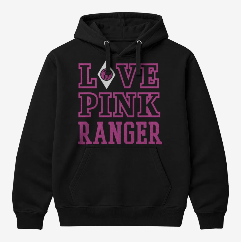 Polerón Canguro Negro de Pink Ranger