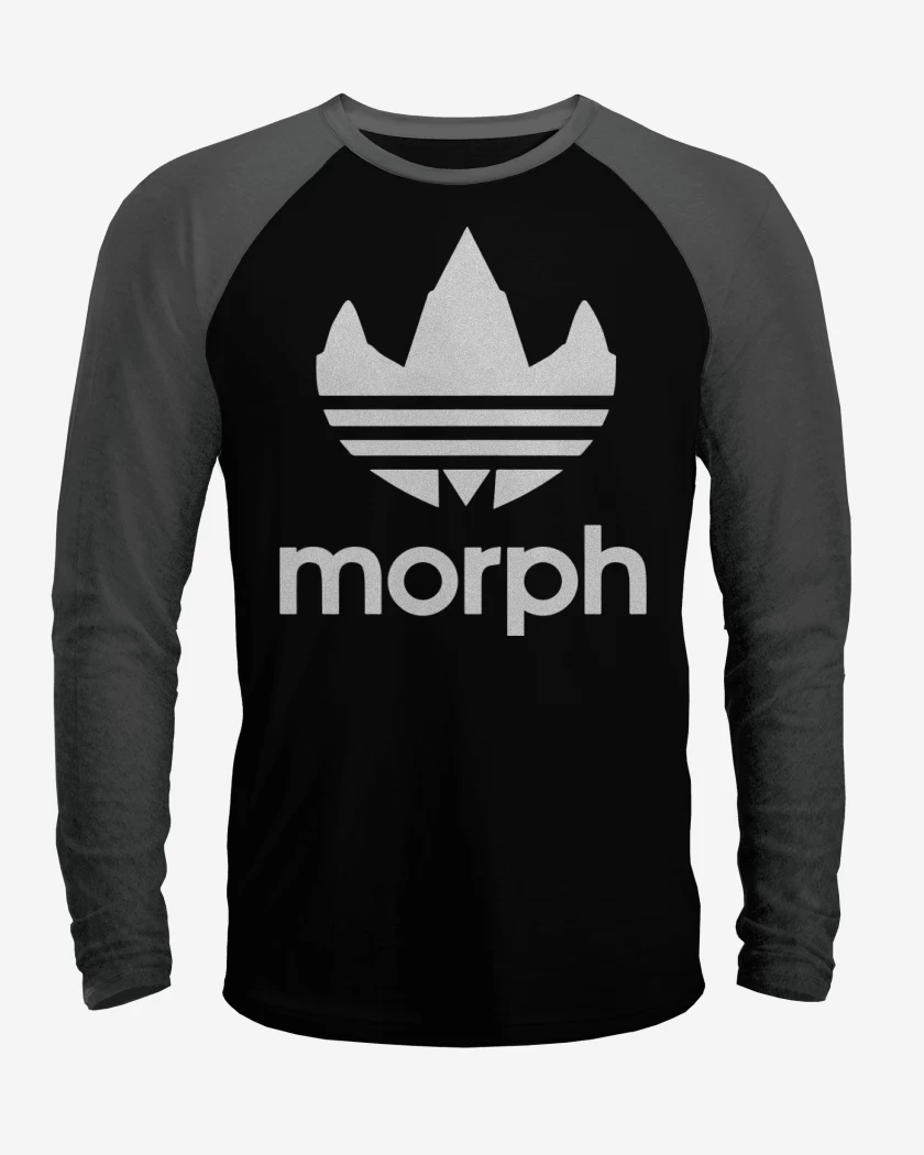 Polera Raglan Negro / Negro Heather de Morph