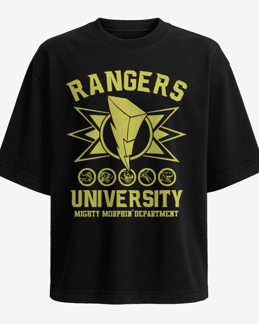 Polera Oversize Negro de Rangers University