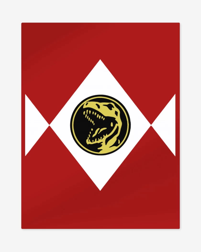 Print metalico Rojo de Red Ranger