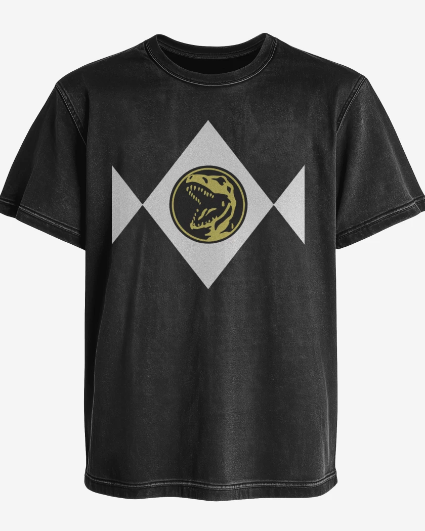 Polera desgastada Negro de Red Ranger