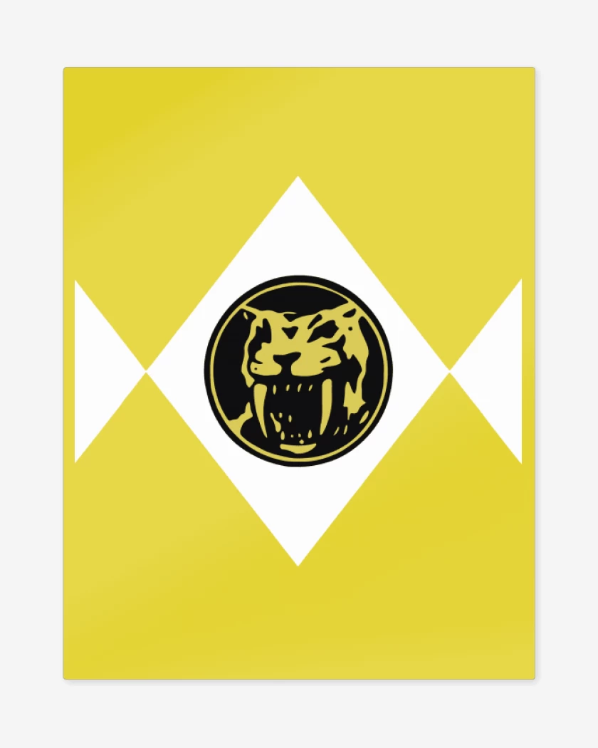 Print metalico Amarillo de Yellow Ranger