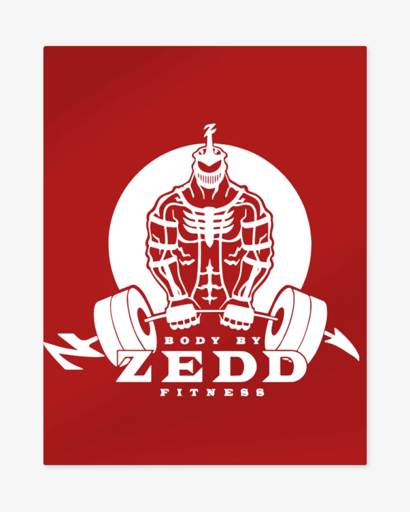 Print metalico Rojo de Zedd Fitness
