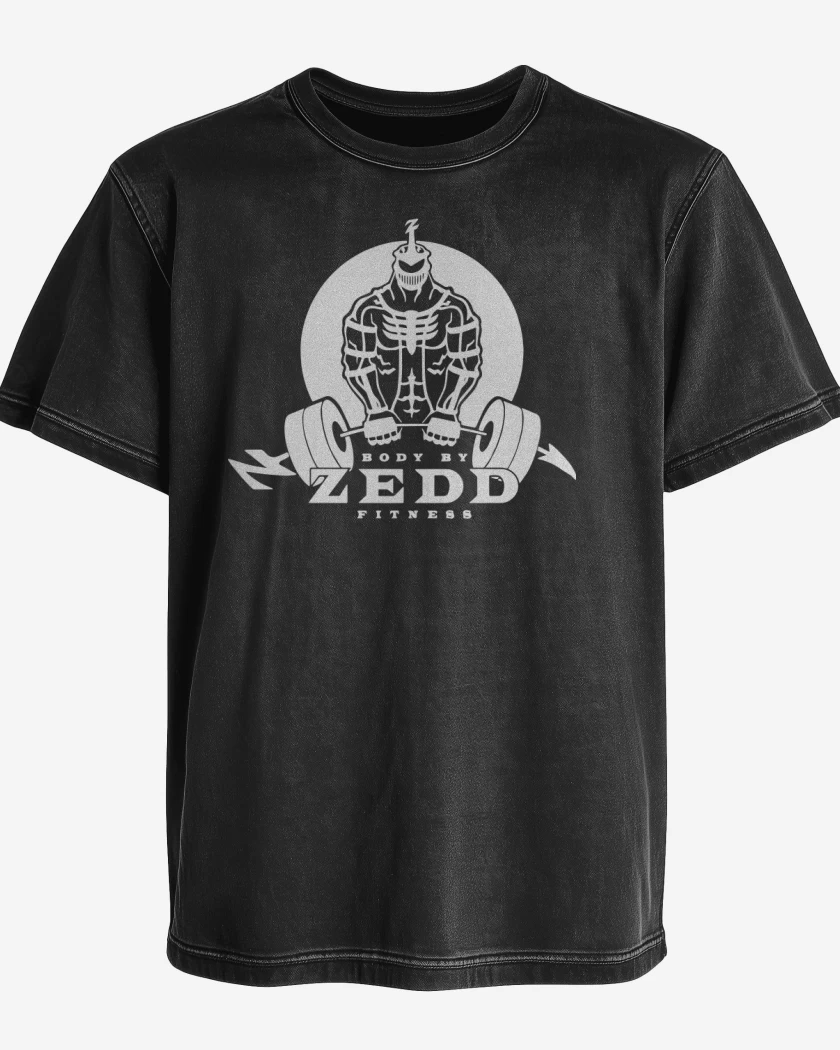 Polera desgastada Negro de Zedd Fitness