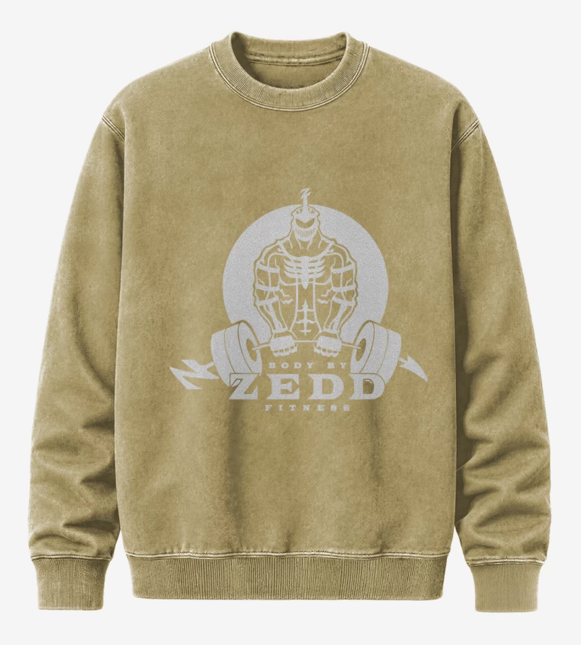 Poleron Polo Acid Wash Beige de Zedd Fitness