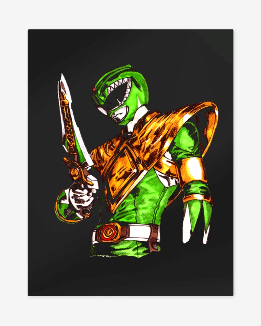 Print metalico Negro de Green Ranger 2