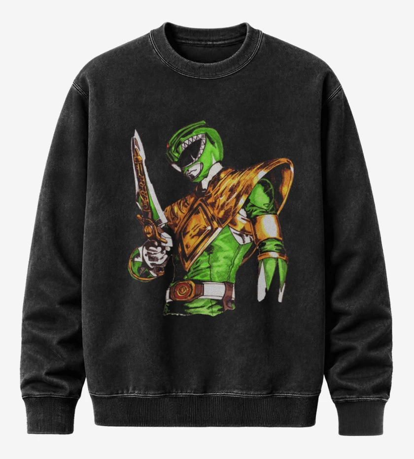 Poleron Polo Acid Wash Negro de Green Ranger 2