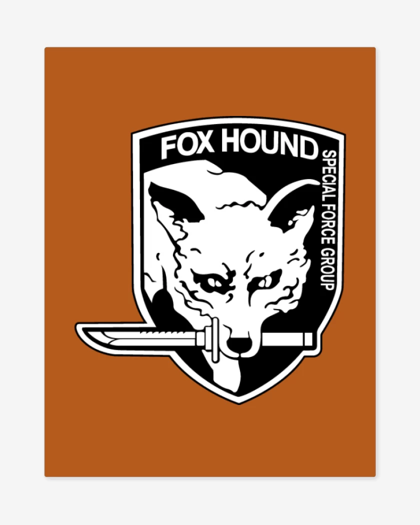 Print metalico Naranjo de Fox Hound