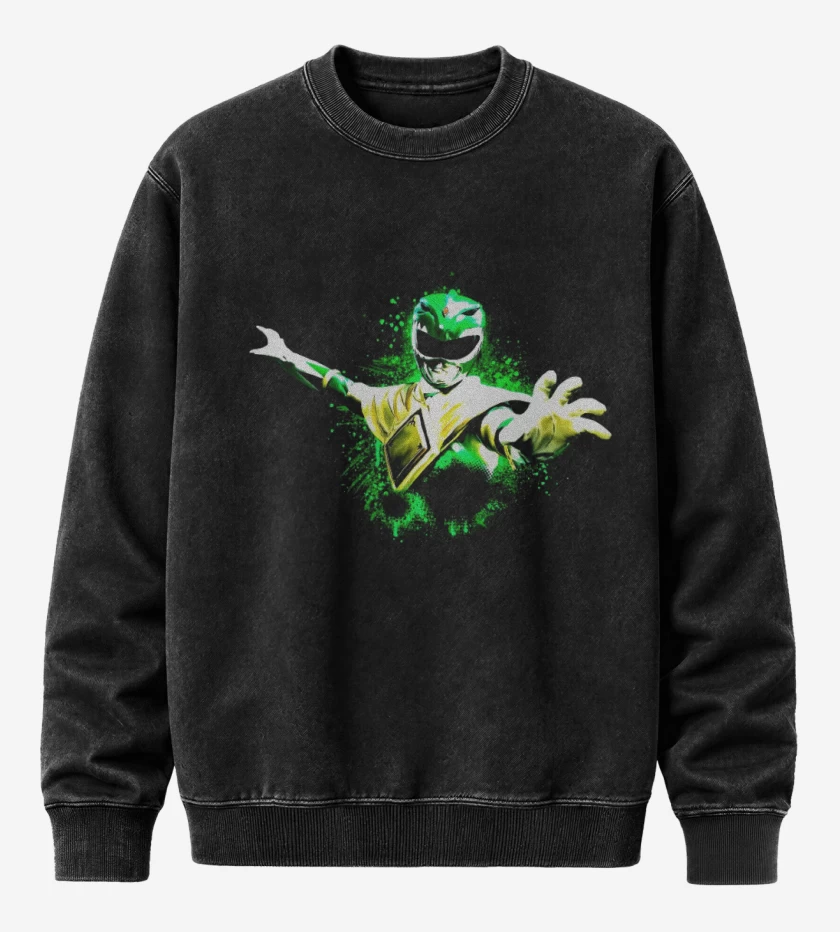 Poleron Polo Acid Wash Negro de Green Ranger 3