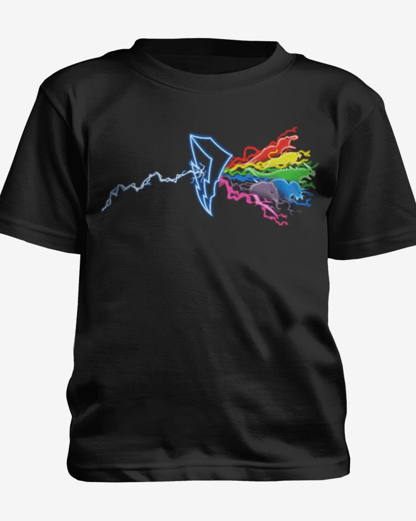 Polera de niño Negro de Power Rangers Logo