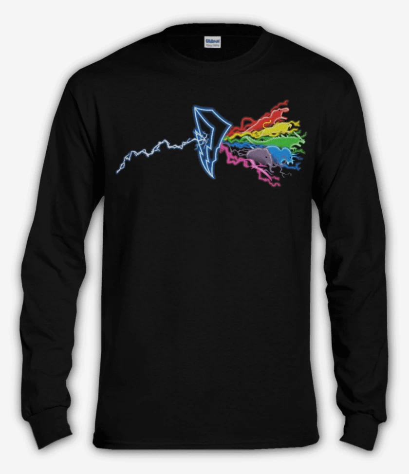 Polera manga larga Negro de Power Rangers Logo