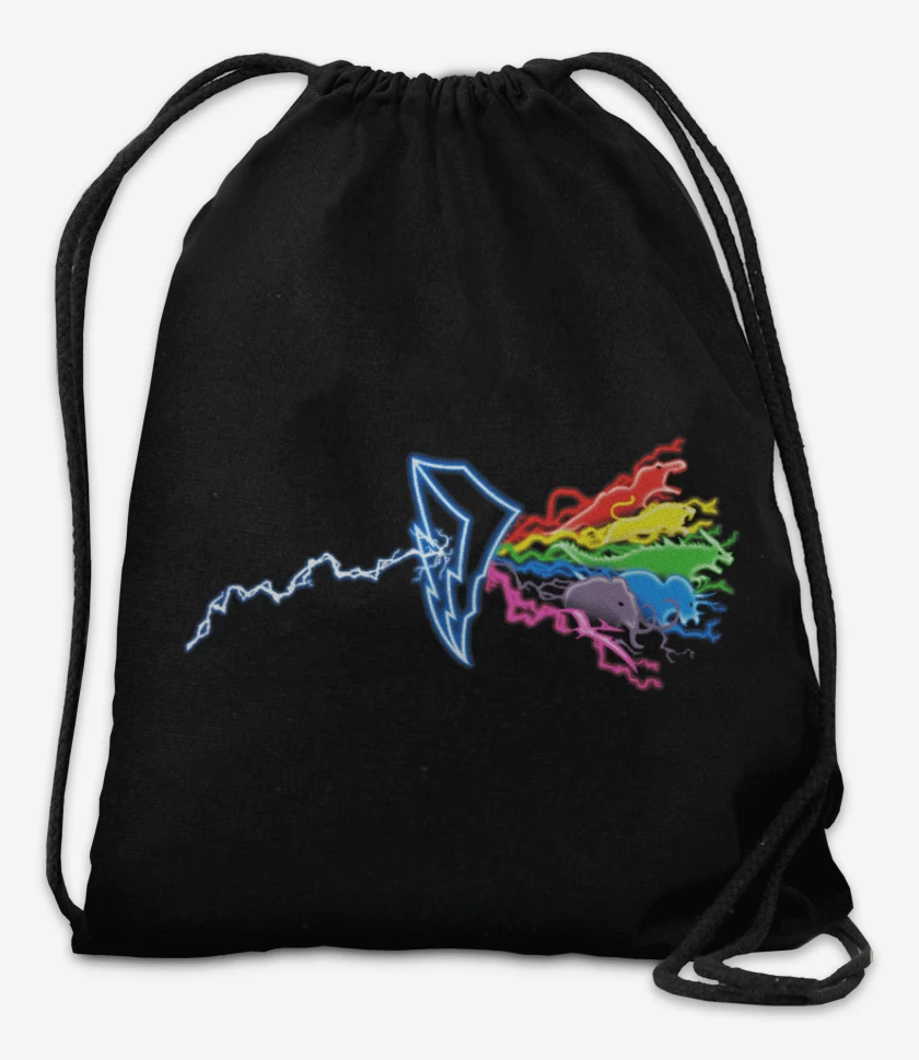 Mochila Negro de Power Rangers Logo
