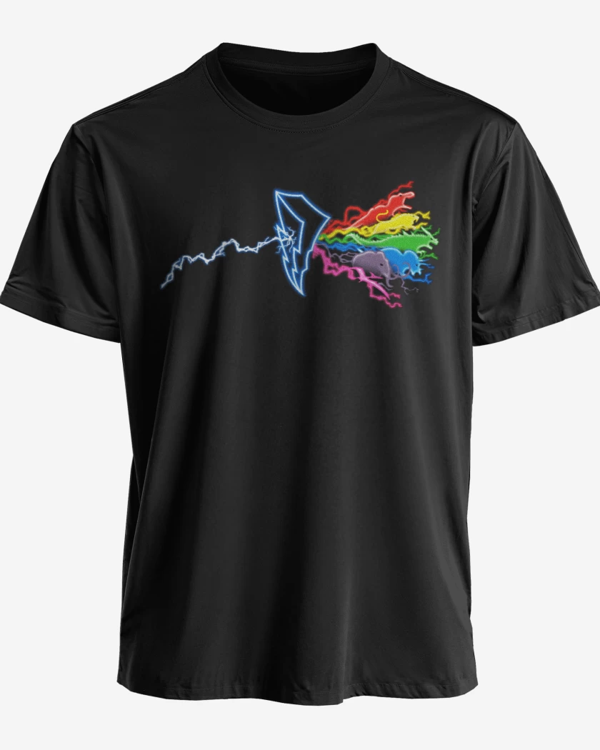 Polera premium Negro de Power Rangers Logo
