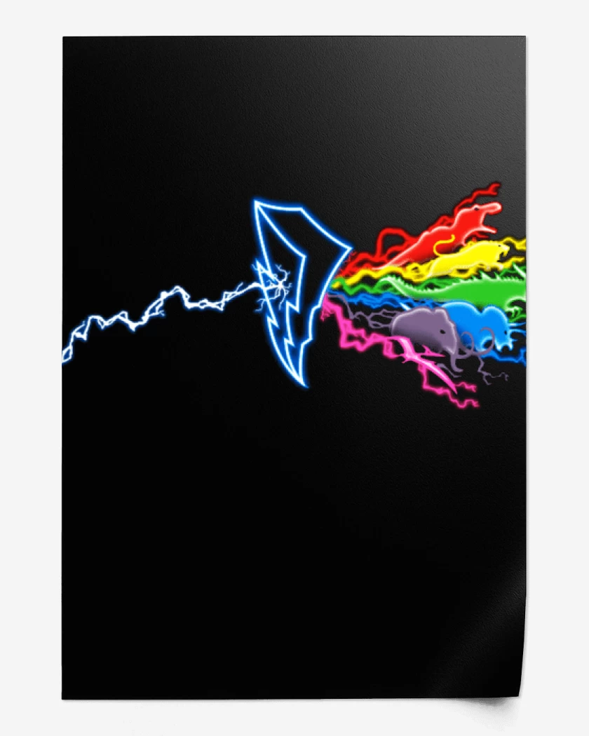 Print Negro de Power Rangers Logo