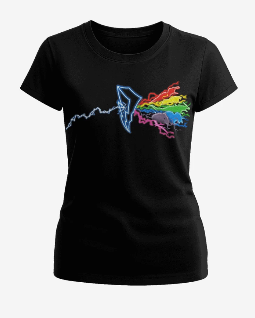 Polera de Mujer Negro de Power Rangers Logo
