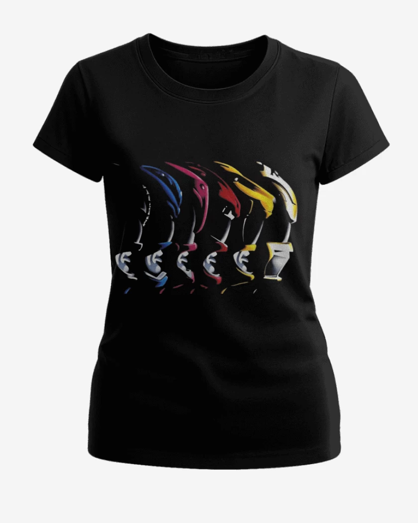 Polera de Mujer Negro de Rangers Face